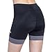 Santic Women's Cycling Shorts 4D Gel Elastic Comfortable for Spin Bike Classes Indoor Bike Shorts Women with Padding Plus Size Black-Grey Large