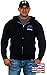 JH DESIGN GROUP Men's Mopar Logo Hoodie Full Zip Up Black Hooded Sweatshirt (Large, AP22-black)