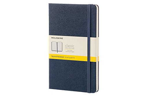 Moleskine classic notebook, large, squared, sapphire bl…