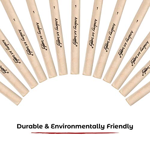 Academy Art Supply - 25 Piece Value Pack of 1 Inch Wide Foam / Sponge Paint Brushes