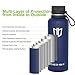 DB DEGBIT Water bottle, 24oz Double Wall Vacuum Insulated 18/8 Food-Grade Stainless Steel Leak Proof Sports Water Bottle, Comes With 1 of Cleaning Brush, Standard Mouth with BPA Free Loop-Top Cap