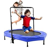 Binxin Mini Rebounder Trampoline Indoor/Outdoor with Adjustable Handle for Two Kids, Parent-Child Twins Trampolines