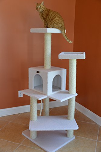 Armarkat B5701 57-Inch Cat Tree, Ivory