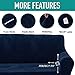 RHF Chair Slipcover,Jacquard Stretch Chair Cover,Chair Slip Cover for Leather Couch-Polyester Spandex Slipcovers for Chairs (Navy-Chair)