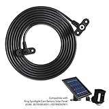 Wasserstein Weatherproof DC Extension Cable Compatible with Ring Spotlight Cam Battery Solar Panel - Flexible Positioning of Your Solar Panel for Maximum Sunlight Exposure (Black)