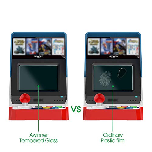 AWINNER Glass Competible for NEOGEO Mini,Screen Protector Ultra-Clear Tempered Glass for NEOGEO Mini Japan Game Console SNK (2-Pack)
