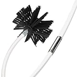 Piy Painting 20 Feet Dryer Vent Cleaning Kit, Lint Remover, Fireplace Chimney Brushes, Extends Up to 20 Feet, Synthetic Brush Head, Use with or Without Power Drill