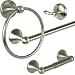 Burton Harbor 4 Piece Bathroom Hardware Bath Accessories With 32" Towel Bar, Brushed Nickel