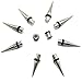 AQUEENLY 1g Taper and Plugs 4 Piece Stainless Steel Ear Stretching Kit (1 Gauge-7mm)
