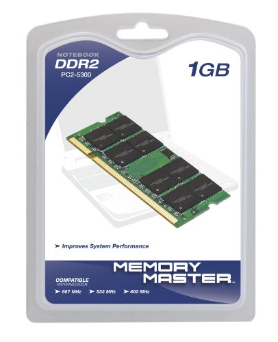 Memory Master 1 GB DDR2 667MHz PC2-5300 Notebook SODIMM Memory Module (MMN1024SD2-667)