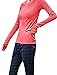 Allegra K Women Thumbhole Cuffs Round Neck T Shirts Slim Fit Fall Tops