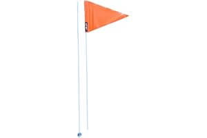 JLP Compatible With 2 Part 7 Ft Tall 1/4 In Pole Off-Road 4X4 ATV Glamis Sand Dunes GO-Kart PWC-ATV-UTV-SXS Side By Side Motorcycle Heavy Duty Ride Park Approved Wind Resistant Nylon Triangle Fluorescent Orange 15x10 In Flag
