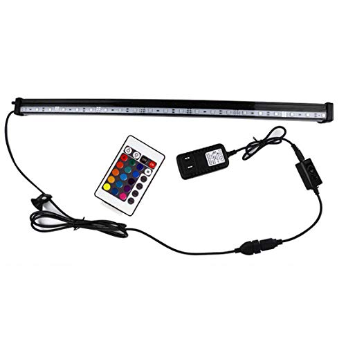 JackSuper 30cm 11.81inch RGB Aquarium Bubbler Light, Fish Tank Decor Lamp with Sucker, Colorful LED