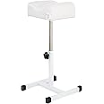 QUEESALN Pedicure Stand Footrest Stand Adjustable Height Technician SPA Beauty Stand Stool with Non-Slip SPA Salon Home Equipment White