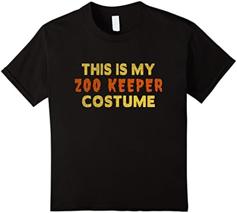 Kids Halloween Shirt - This is My Zoo Keeper Costume 8 Black