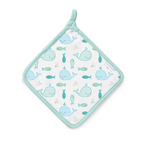 SwaddleMe Baby Bath 5 Piece Gift Set, Striped Whales, One Size