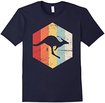 Mens Retro Kangaroo T-Shirt XL Navy