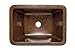 Premier Copper Products LRECDB 17-Inch Rectangle Hammered Copper Bathroom Sink, Oil Rubbed Bronze