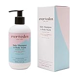 Evereden Baby Shampoo & Baby Wash - Fragrance Free Baby Soap - Tear Free, Organic Shampoo with Avocado Oil & Coconut Oil - Perfect Baby Shower Gifts for Baby Girl or Baby Boy