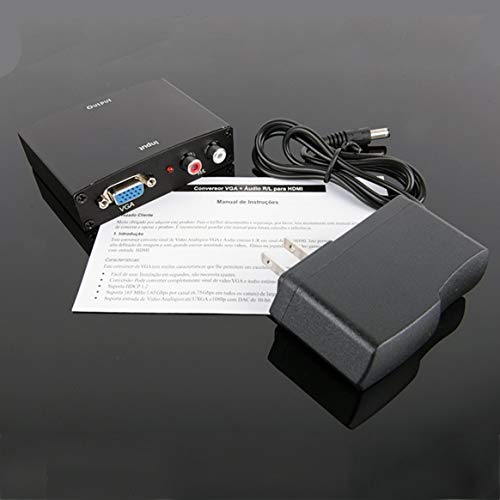 Dalkeyie Vga to Hdmi Converter with Audio Vga to Hdmi Iron Box Vga to Hdmi Video 1080P Plug and Play Easy to Carry