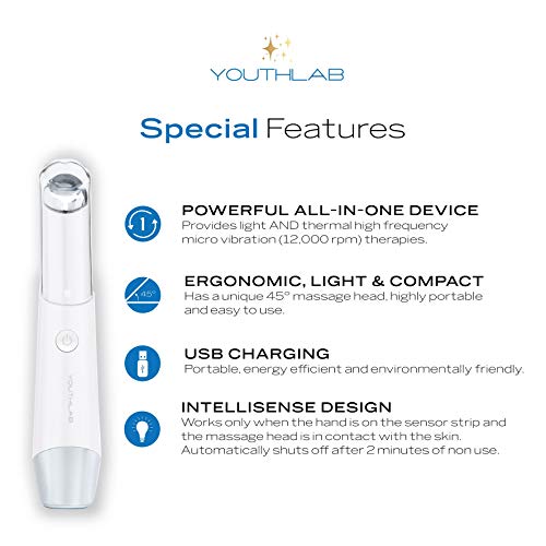 YOUTHLAB Eye & Face Massager Tool/Wand/Pen, Heated/Warm, Sonic Vibration, Anti Aging, Eye Fatigue Relief, Puffy Eyes/Dark Circles/Eye Bags, Boost Product Absorption, Lip Wrinkles YOUTHLAB Eye & Face Massager Tool/Wand/Pen, Heated/Warm, Sonic Vibration, Anti Aging, Eye Fatigue Relief, Puffy Eyes/Dark Circles/Eye Bags, Boost Product Absorption, Lip Wrinkles
