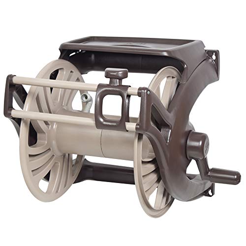 AMES 2415500 NeverLeak Poly Wall Mount Reel with Manual Guide and Tray, 225-Foot Hose Capacity