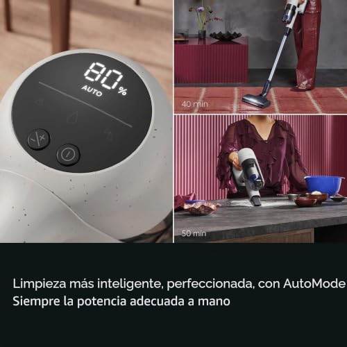 Aspirador Sem Fios 7000 AP72UB21AM, 2 em 1 Vassoura e Mão, até 50 minutos de autonomia, Escova LED AllFloor Car Brush, Filtragem HEPA de 6 etapas, depósito de 0,3 L