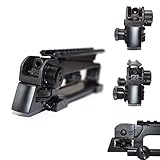Feyachi Dual Aperture Picatinny Rail mount + Adjustment A2 Iron Rear Sight can Detachable / Combo