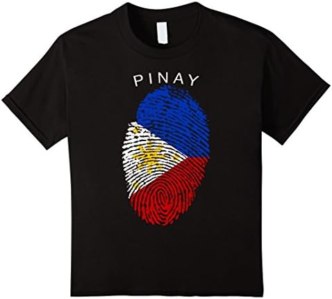 Kids Pinoy Pinay Pride Shirt for Men - Women - Kids 10 Black