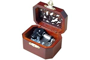 WESTONETEK Vintage Wood Carved Mechanism Musical Box Wind Up Music Box Gift for Christmas/Birthday/Valentine's Day, Melody You are My Sunshine