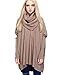 Women's Oversized Pullover Sweater Loose Cowl Neck Long Sleeve Knit Top