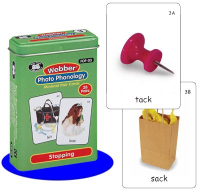 Super Duper Publications Webber Photo Phonology Stopping Minimal Pair Card Deck Educational Learning Resource for Children
