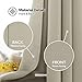 Deconovo Grommet Blackout Curtain Room Darkening Curtains Thermal Insulated Drapes 42 Inch by 84 Inch Light Beige Four Curtain Panels