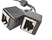 RJ45 Ethernet Splitter cable,RJ45 Y Splitter Adapter 1 to 2 Port Ethernet Switch adapter cable for CAT 5/CAT 6 LAN Ethernet Socket Connector Adapter Cat5 Cat6 Cable(1to2 RJ45cable)