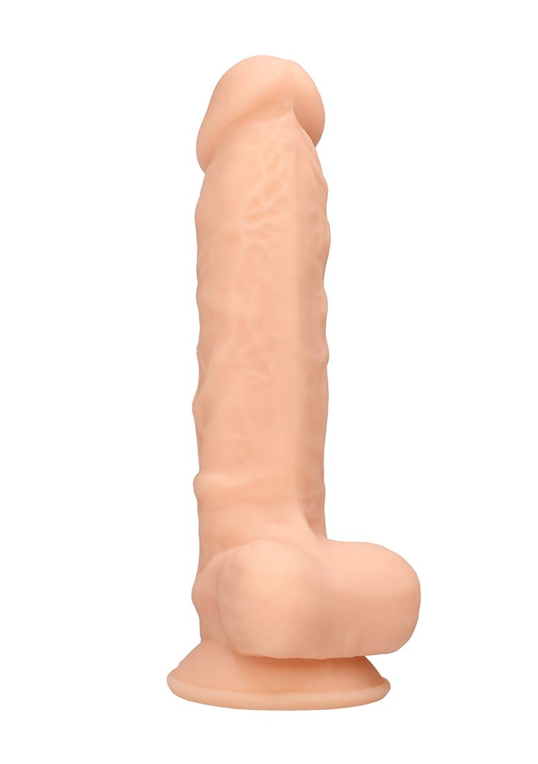 Shots Silicone Dildo with Balls 17.8 cm, Flesh