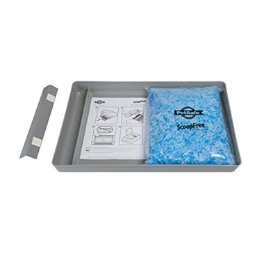 PetSafe ScoopFree Reusable Cat Litter Tray with Premium Blue Non Clumping Crystal Cat Litter – ZAC60-15710