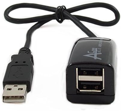 Ableconn USB2HUB2B USB 2.0 2-Port Compact Hub (Black)