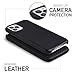 totallee iPhone 11 Pro Leather Case, Slim Thin Full Genuine Leather Premium Cover for Apple iPhone 11 Pro (Black Leather)