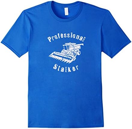 Mens Professional Stalker Funny Farmer Shirt 3XL Royal Blue