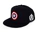 REINDEAR Marvel Avengers Captain America Shield Hat Baseball Cap US Seller (Black)