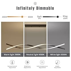 Mikeru Modern Pendant Lights Kitchen Island, 47inch