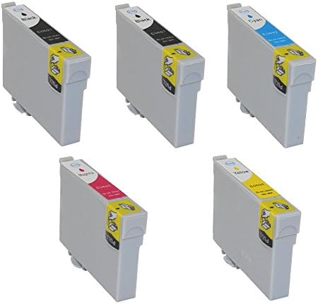 INKWAYW 5 Pack Remanufactured 69 T0691 Ink Cartridges Compaitble For Stylus CX5000 CX6000 CX7000F CX7400 NX100 NX110 NX115 NX200 NX215 NX300 NX305 NX400 workForce 310 315 500 600Printer