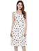 Allegra K Women's 1950s Sleeveless Cherry Print Midi Flare Vintage Dress L White