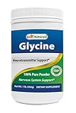 Best Naturals 100% Pure Glycine Powder - Glycine 1000mg per serving - 1 lb (454gm)