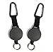 ALAZCO 2 Heavy Duty Retractable Key Chain & Badge Reel Holder W/Carabiner Clip – Swivel-Back Extractable 42 inch Yo-Yo Stainless Cable - Great for Swipe ID Cards or USB Flash Drives