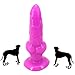Realistic Dildo Animal Dog Penis with Big Knot Suction Cup Butt Plug Anal Sex Toys Prostate Massager G-spot Sitmulation Adult Sex Toys for Men Women Masturbation Romi (Purple)