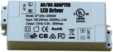 BesToo LED Transformer LED Power Supply- 60W, 12V DC, 5A - Constant Voltage for LED Strip Lights and G4, MR11, MR16 LED Light Bulbs