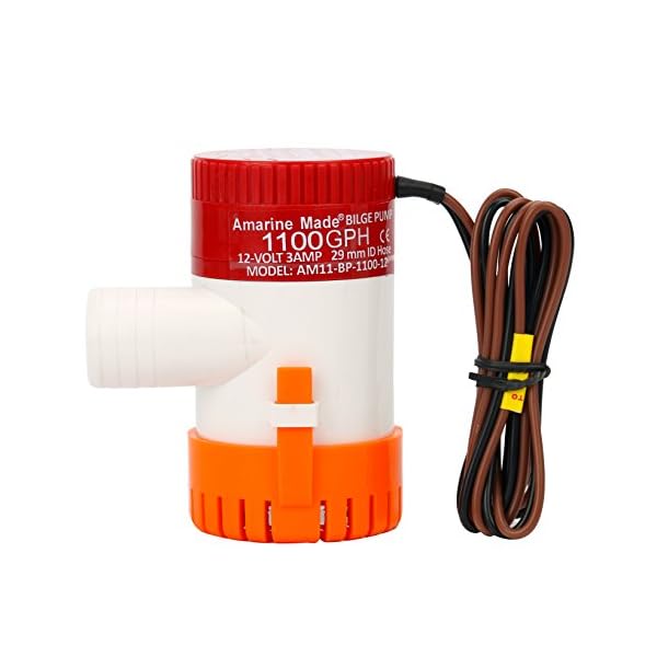 Amarine-made-1100gph-12v-Boat-Marine-Plumbing-Electric-Bilge-Pumps-1100gph-12v-3AMP-5AMP-Fuse-29MM-ID-Hose