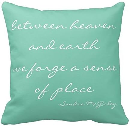 Fashionable Designed Durable Cotton Pillowcase A Sense of Place Between Heaven and Earth Customized Cotton Throw Pillow Case Cover Decorative Inspirational Words Quotes Two Sides