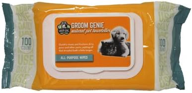 Case of 12 - Groom Genie, 100 Count, All Purpose, Daily Clean Pet Wipes, #68505